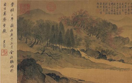 宋 (传)惠崇 《江南春图》卷局部(原名巜溪山春晓图》)