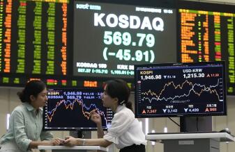 ����Kospiָ��13������2.12%���ع�ҵ��3.25%